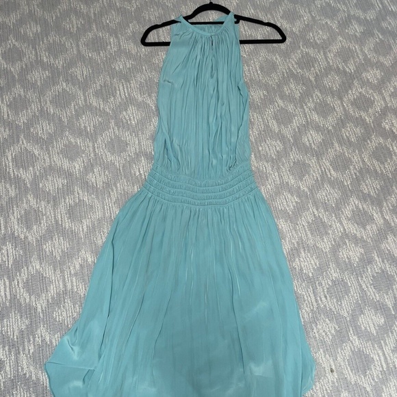 RAMY BROOK AUDREY SMOCKED TORQUOISE MIDI DRESS SMALL - Picture 3 of 9